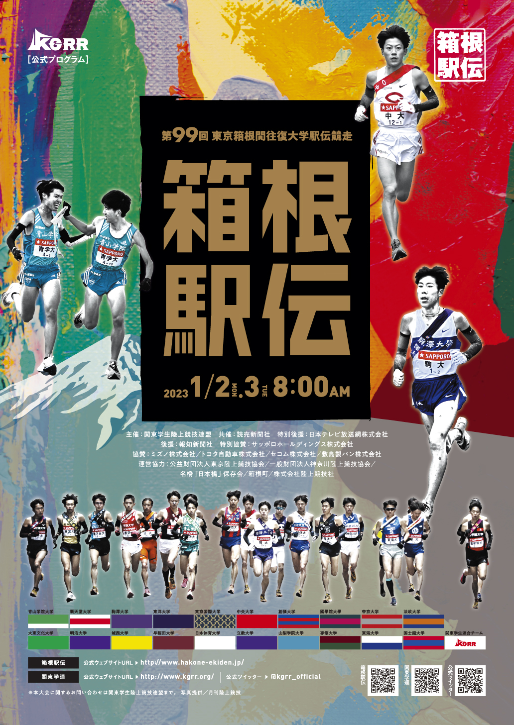 未使用  第100回箱根駅伝2024 SAPPOROポスター   5枚セット